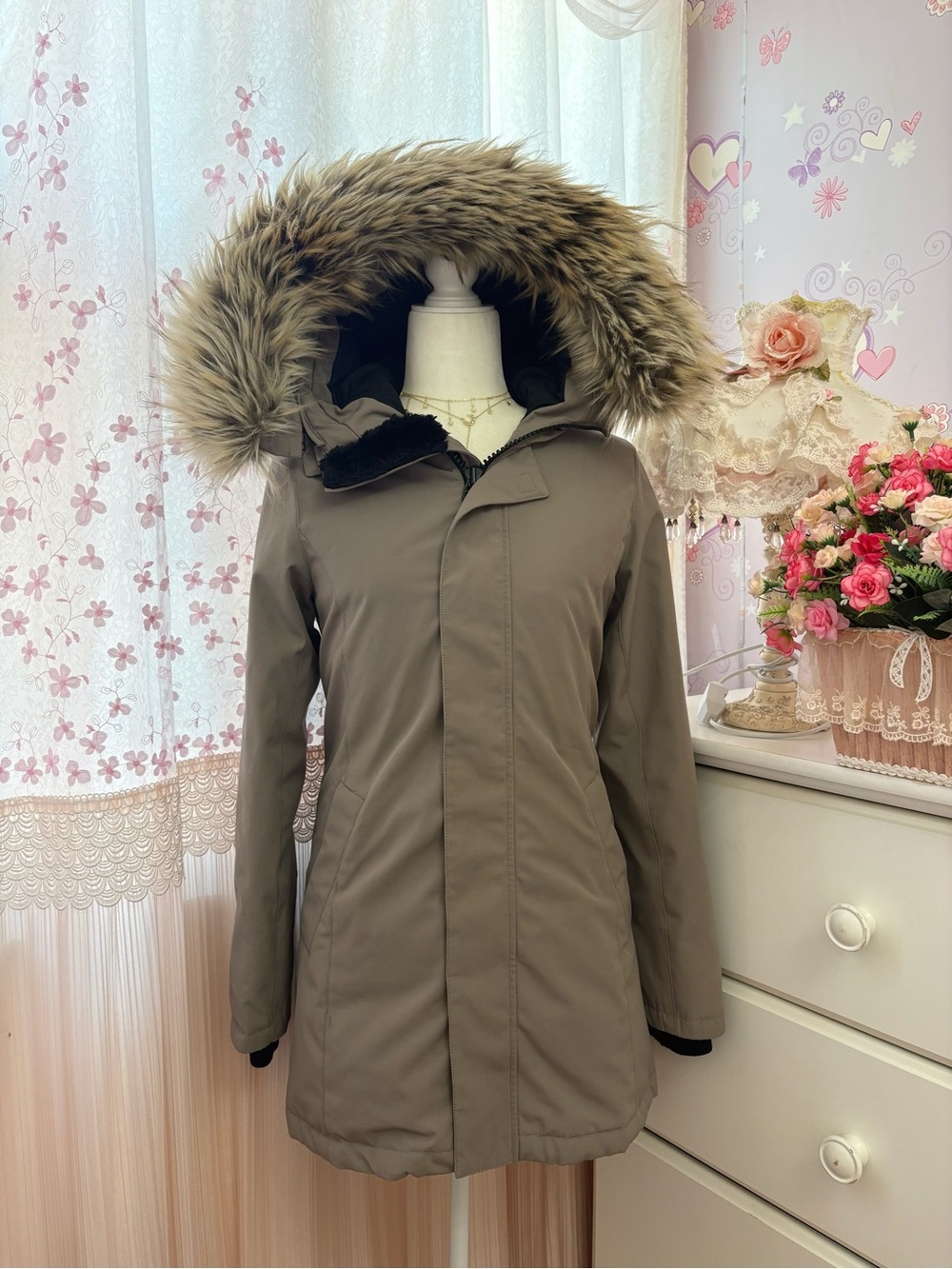 Aritzia TNA Haven Parka Goose Down Faux Fur
Hood